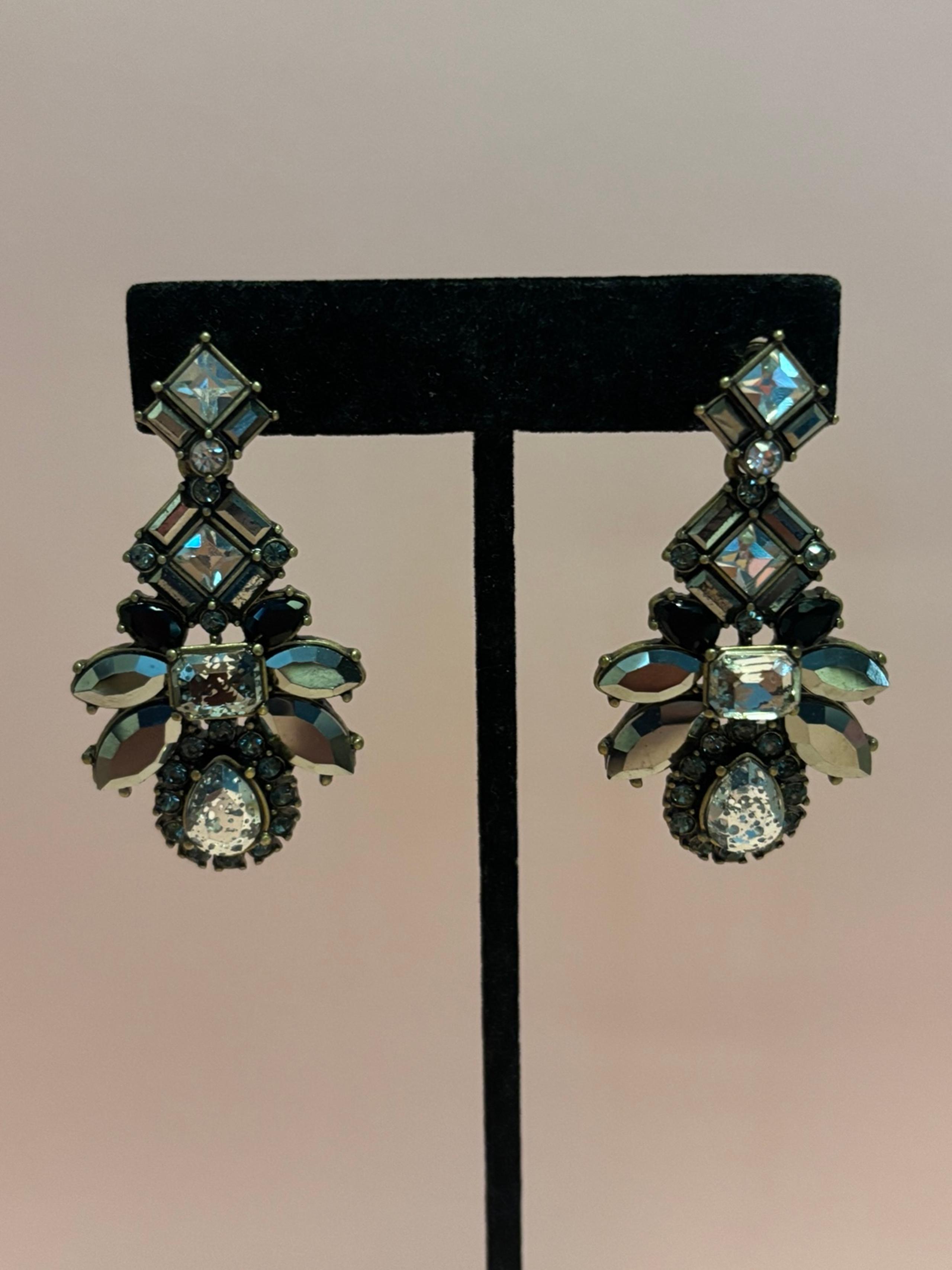 Chloe & Isabel Brass Tone ‘Midnight Palace’ Convertible Earrings 1/2” + 2”