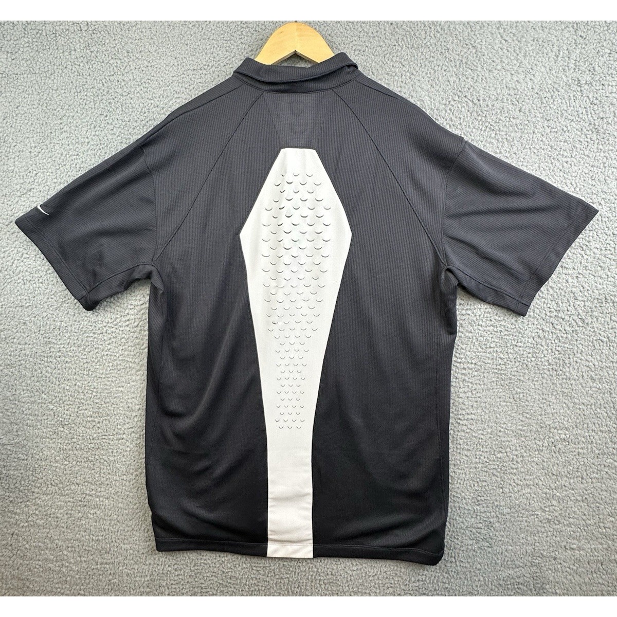 Nike Golf Shirt Mens 2XL Charcoal Sphere Macro React 1/4 Zip Scale Back Vent NWT