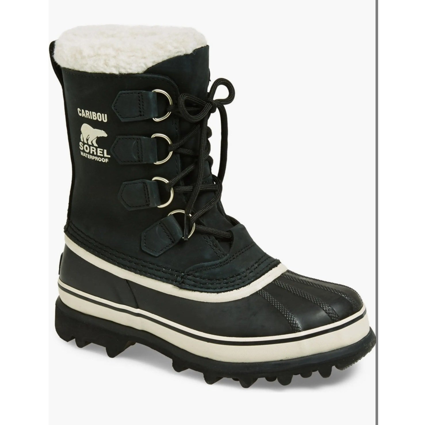Sorel Caribou WP Women Snow Boot Black and White