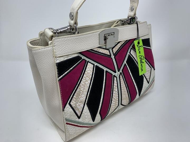 Sam Edelman Elisha White Leather Satchel