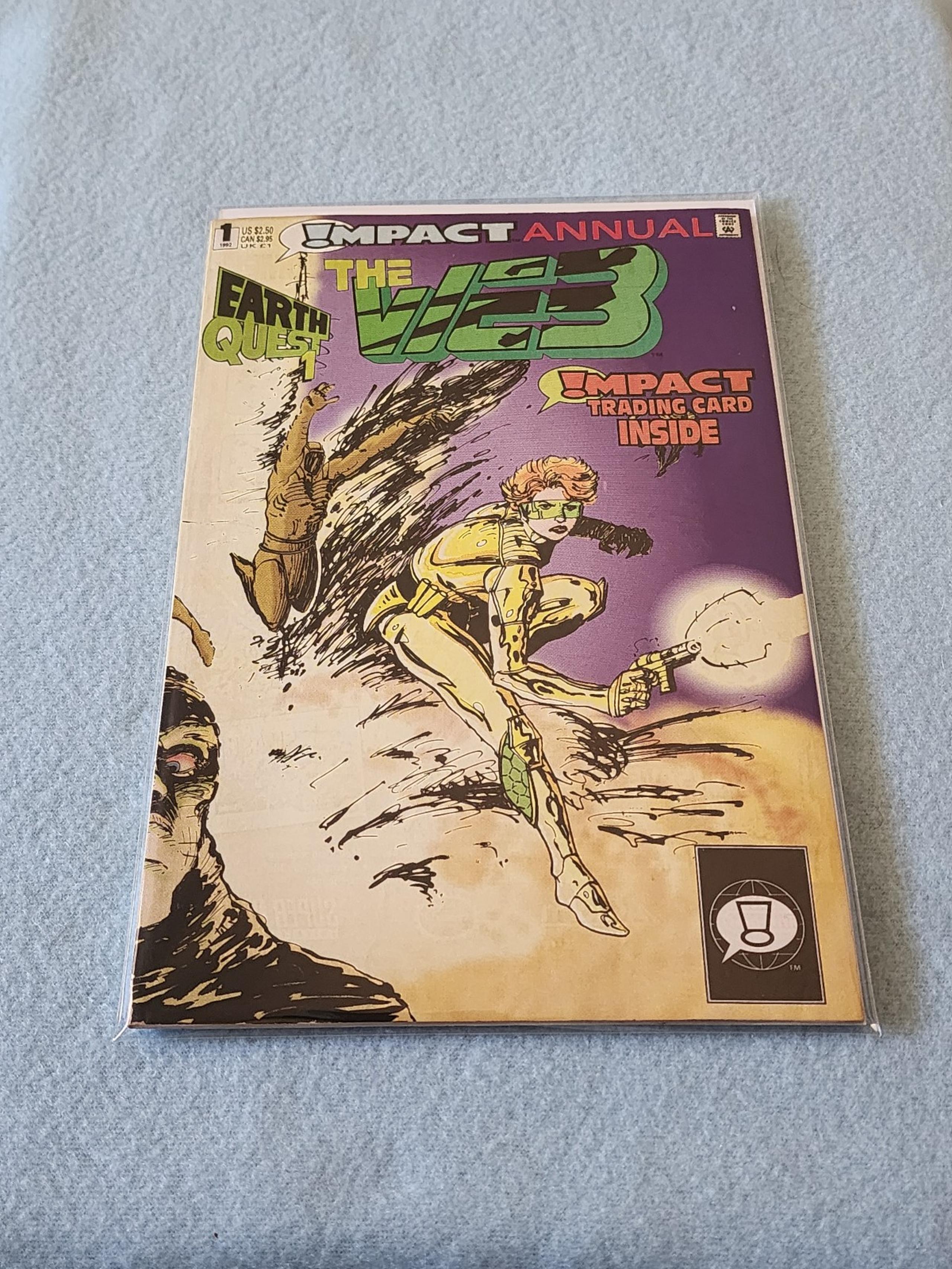 Impact Comics The Web Annual # 1 1992 Very Good Condition in Bag  & Backboard