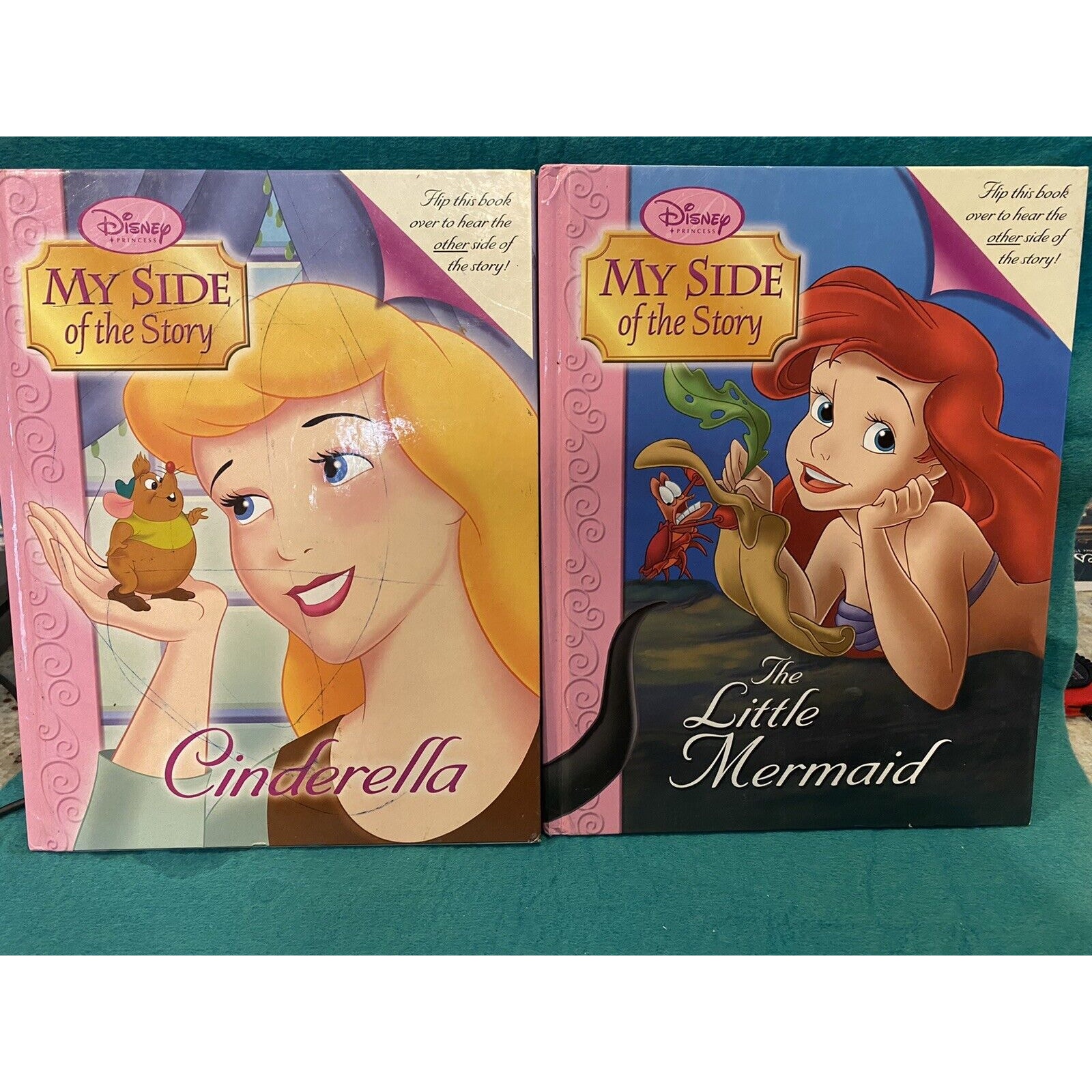Disney Princess My Side of the Story Cinderella/Little Mermaid 2 books hardcvr