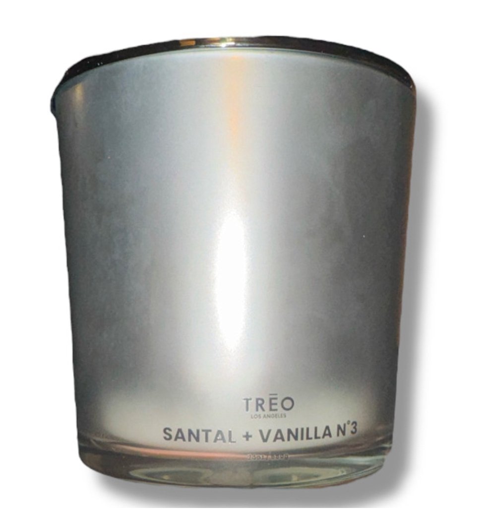 Treo Home Santal Vanilla Hand Poured Candle Bougie Parfumee Essential Oils L Jar