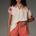 NWT ANTHROPOLOGIE LINEN DOUBLE WAISTBAND SHORTS. Size Medium
