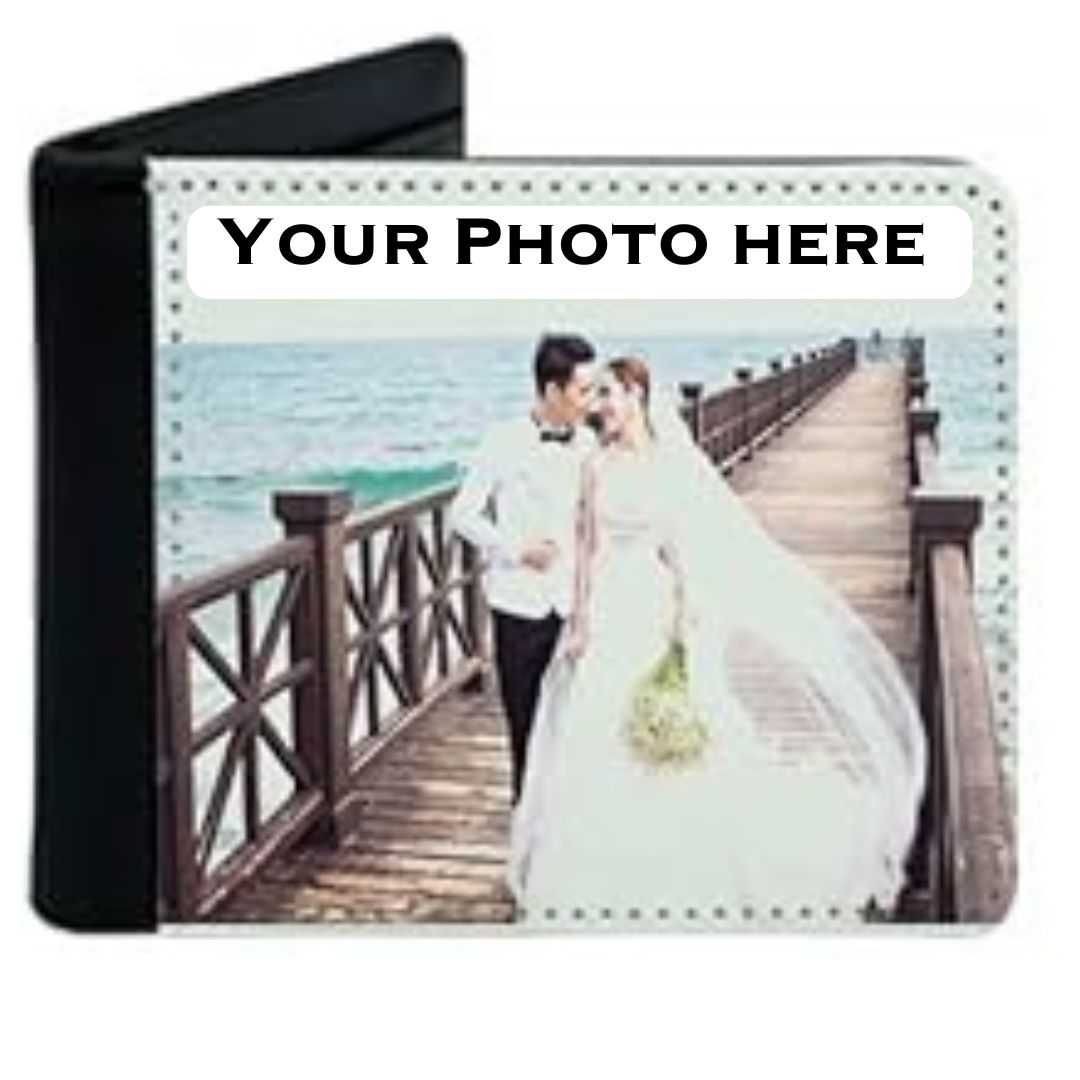 Custom WEDDING PHOTO Bi-Fold Wallet Gift Personalized