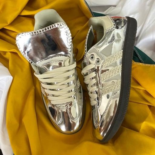 adidas Samba x Wales Bonner Low Silver Metallic Women's 6.5