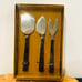 Pottery barn cheese knives set and cheese board