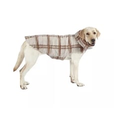 Koolaburra by UGG Melly Faux Fur Pet Dog Cat Vest Birch Plaid Medium Cream NIP