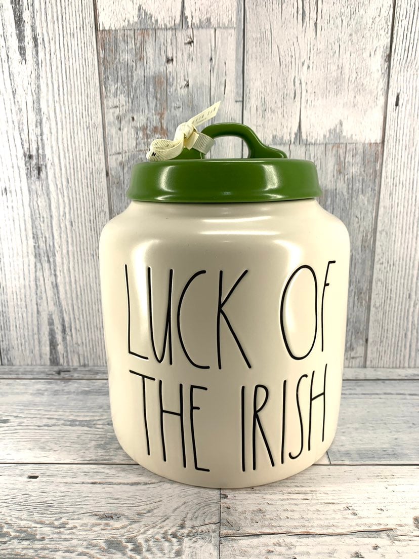 Rae Dunn Luck of The Irish canister