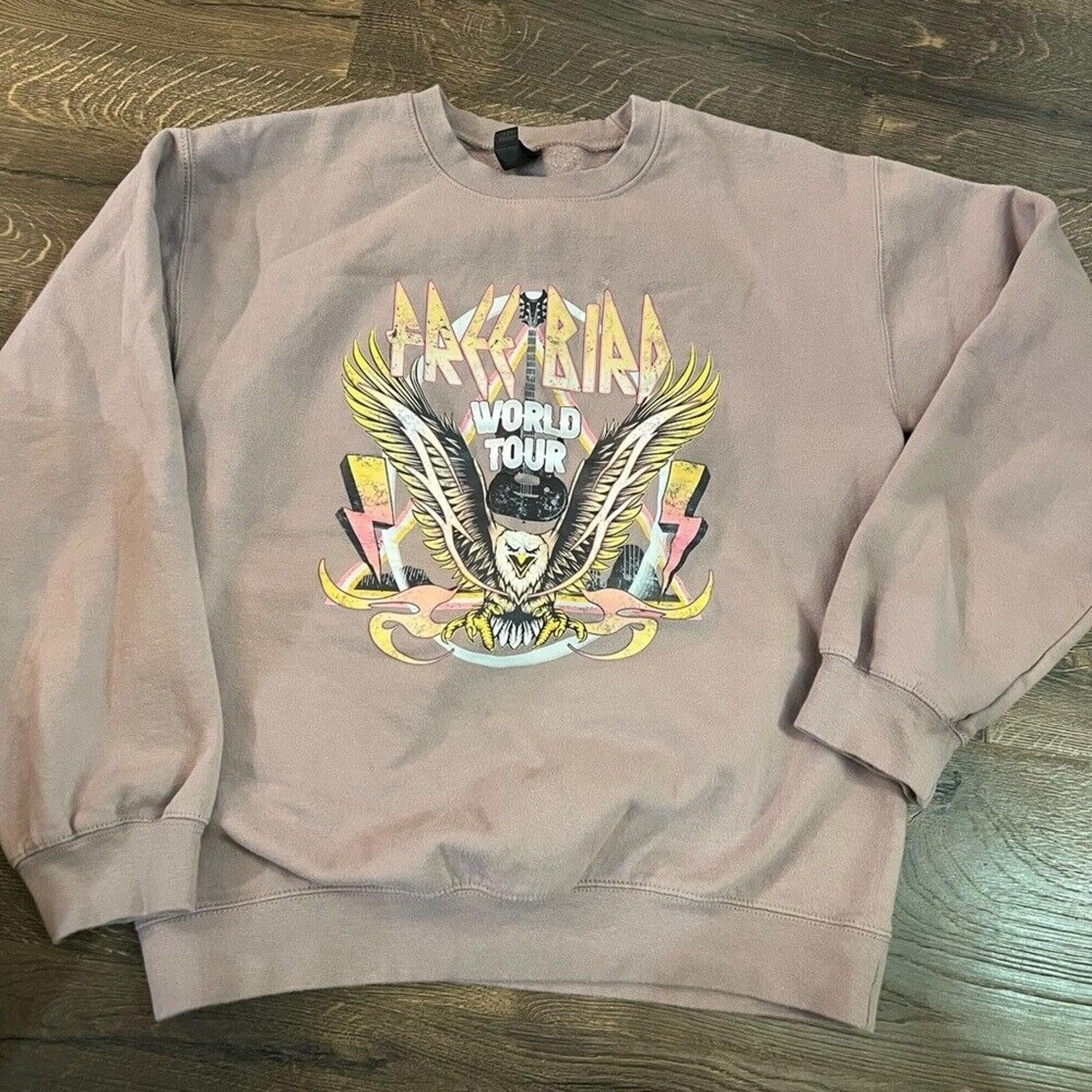 Graphic Print Women's Sweatshirt  - Brown size Small