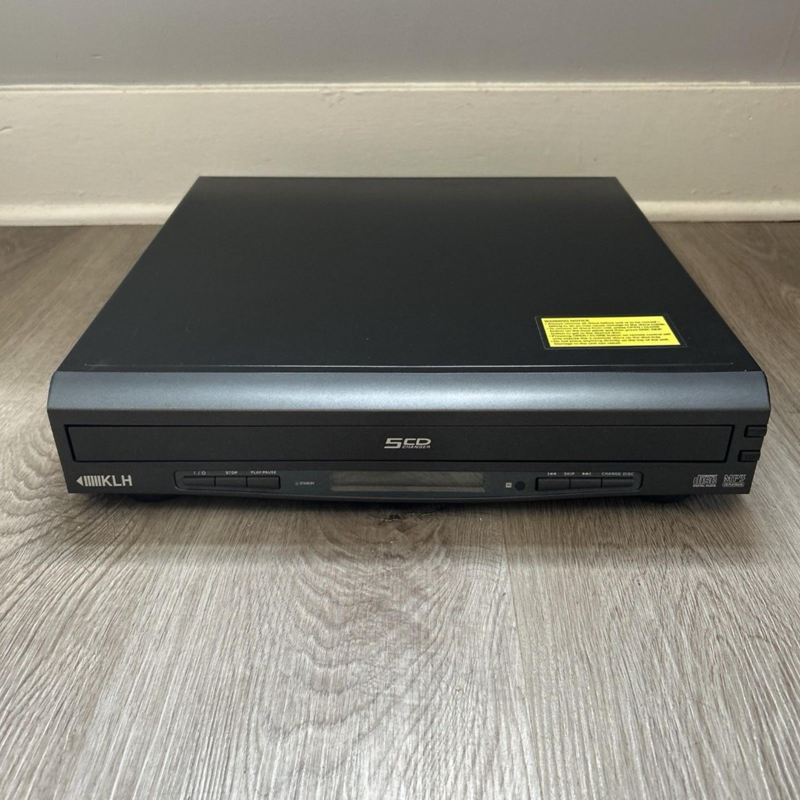 KLH DA1702 5 Disc CD Changer Carousel Player No Remote FOR PARTS READ