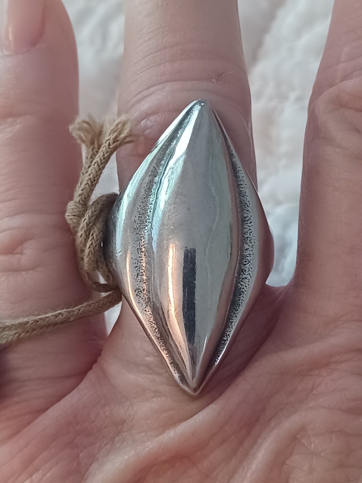 New- UNO de 50 - silver contemporary ring- sz7