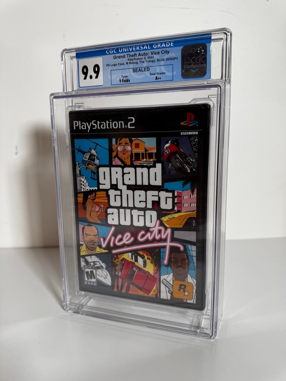 Sealed Grand Theft Auto: Vice City (PS2, 2002) – CGC 9.9 A++ Y-Fold – Rare High