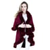 MAROON Cape Kozy Chic Faux Fur DOUBLE LAYER Cape Luxurious Style and Comfort