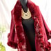 MAROON Cape Kozy Chic Faux Fur DOUBLE LAYER Cape Luxurious Style and Comfort