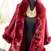 MAROON Cape Kozy Chic Faux Fur DOUBLE LAYER Cape Luxurious Style and Comfort