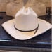 Vintage Master Hatters Of Texas White w/ Black Leather Western Hat Marked 4