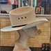 Vintage Master Hatters Of Texas White w/ Black Leather Western Hat Marked 4