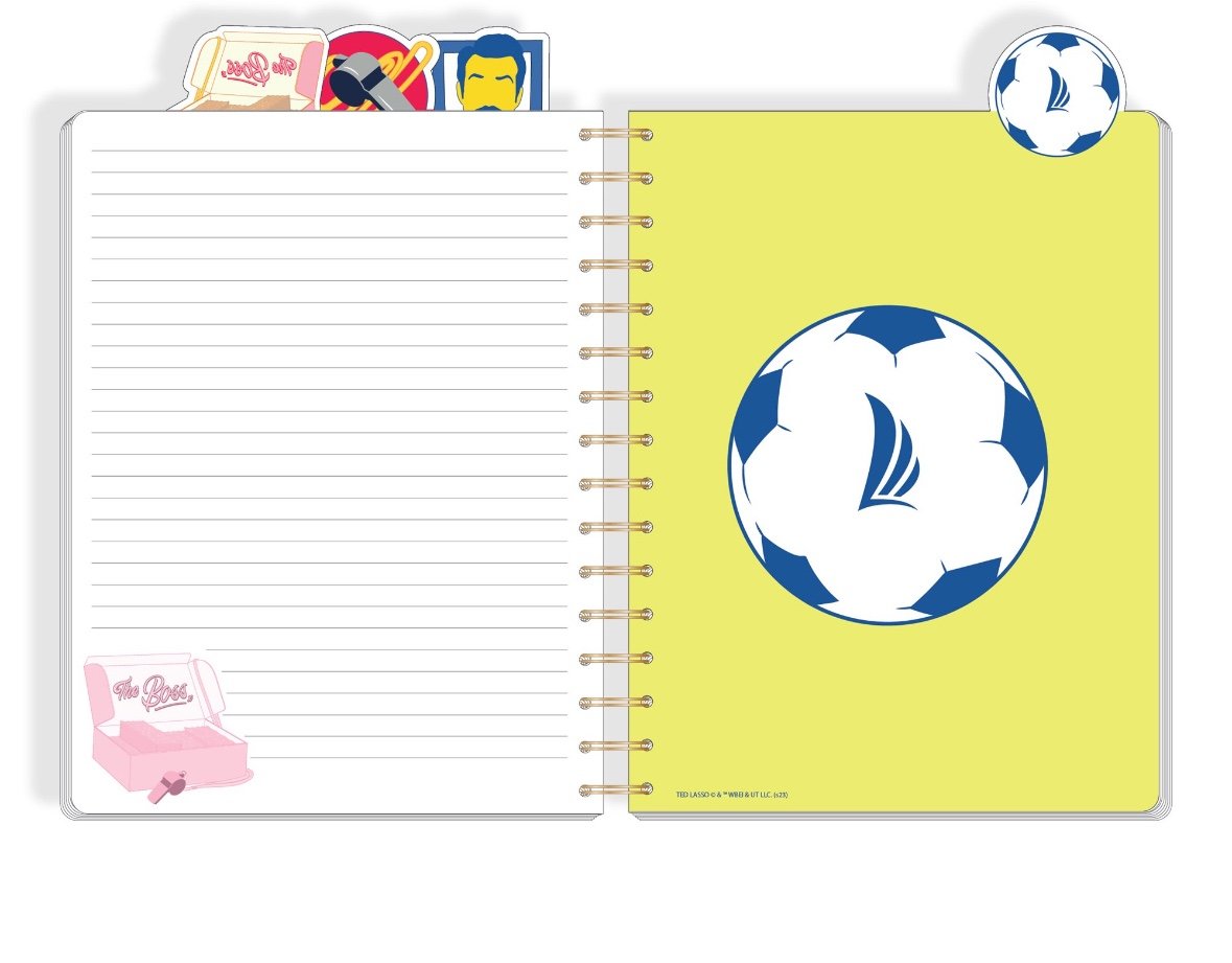 Set of 2 Warner Bros. Ted Lasso Poly Tab Journal Notebook, Ages 6+ - detail