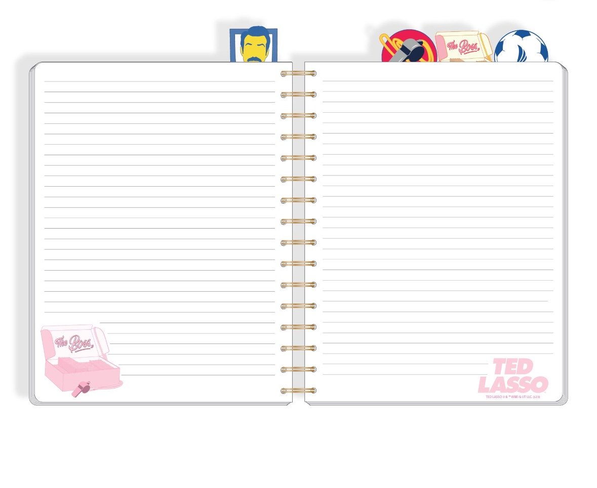 Set of 2 Warner Bros. Ted Lasso Poly Tab Journal Notebook, Ages 6+ - detail