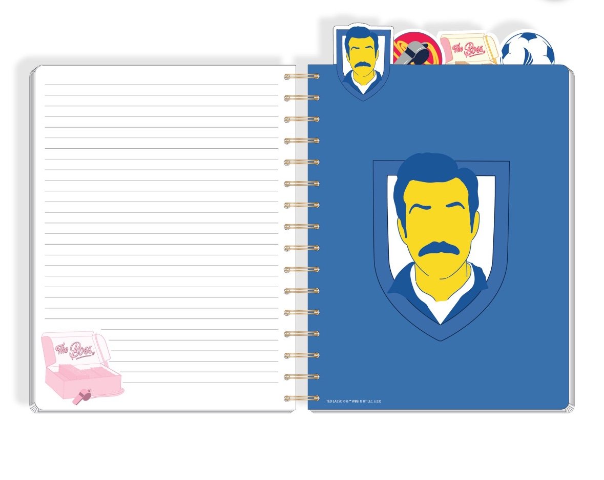 Set of 2 Warner Bros. Ted Lasso Poly Tab Journal Notebook, Ages 6+ - detail
