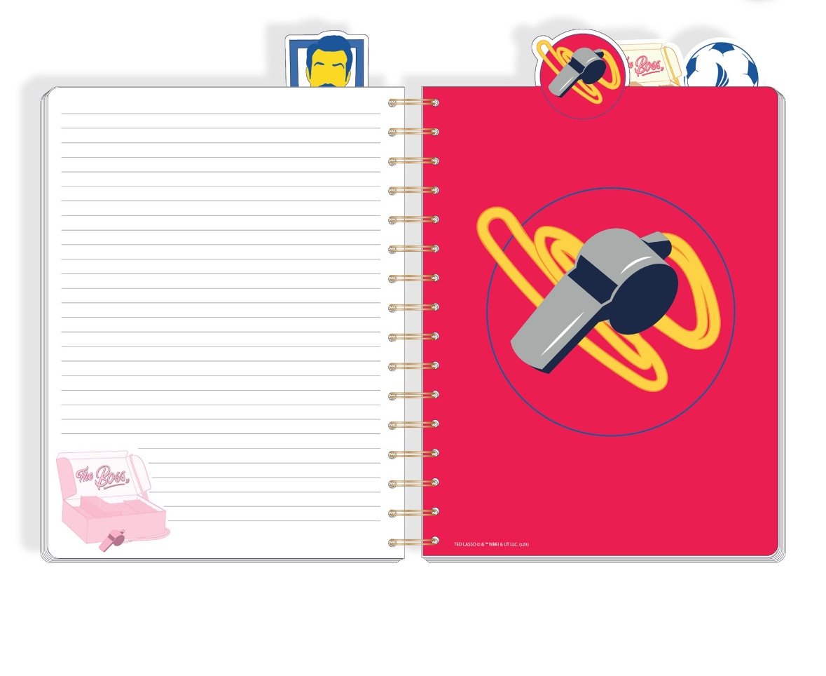 Set of 2 Warner Bros. Ted Lasso Poly Tab Journal Notebook, Ages 6+ - detail