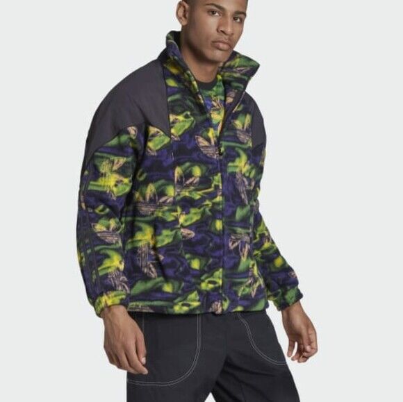 Mens Adidas Trefoil Polar Fleece Top NWT Size Large Long Sleeve