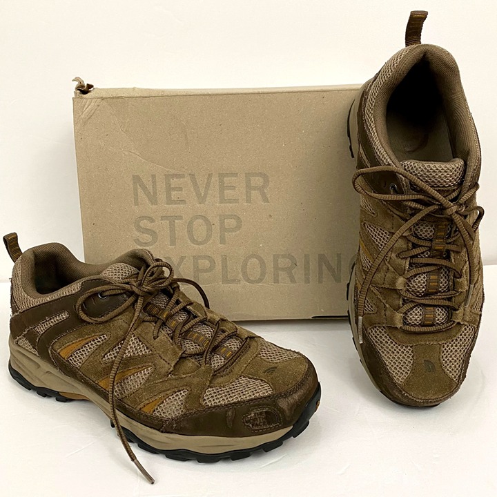 The North Face Tyndall Cub Brown Twine Brown Hiking Trail Shoes Mens 10