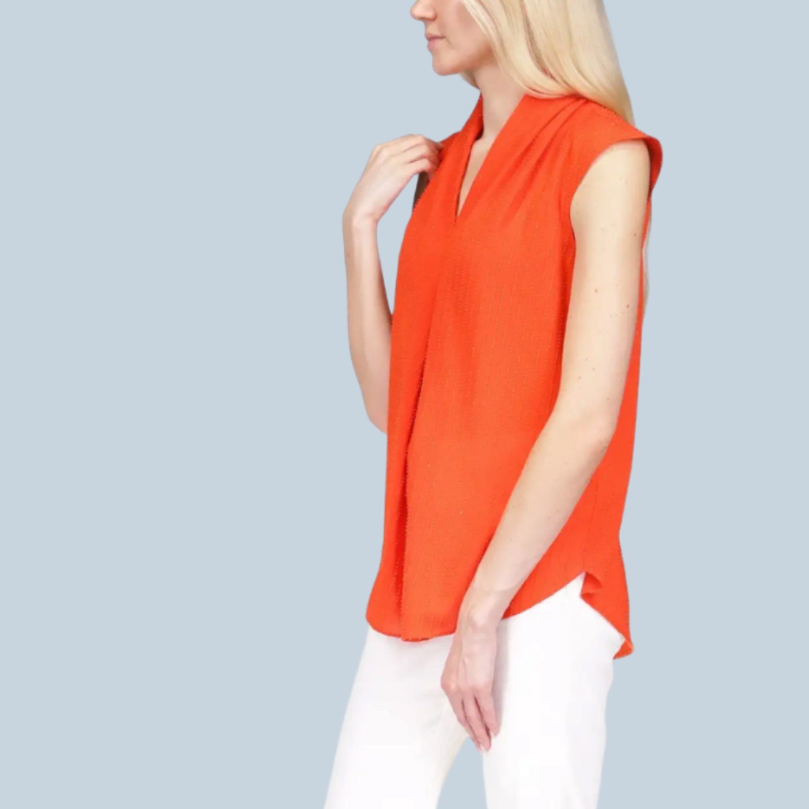 Michael Kors 110 new with tag Pinstripe Crepe Pleated Top