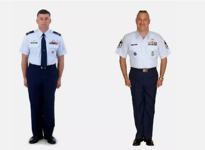 16 NEW 2025 AIR FORCE USAF SHIRT MENS SHORT SLEEVE DRESS BLUE UNIFORM