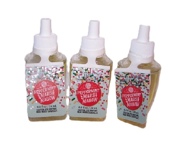 Peppermint Marshmallow Wallflower Home Fragrance Bulb x3 Bath & Body Works