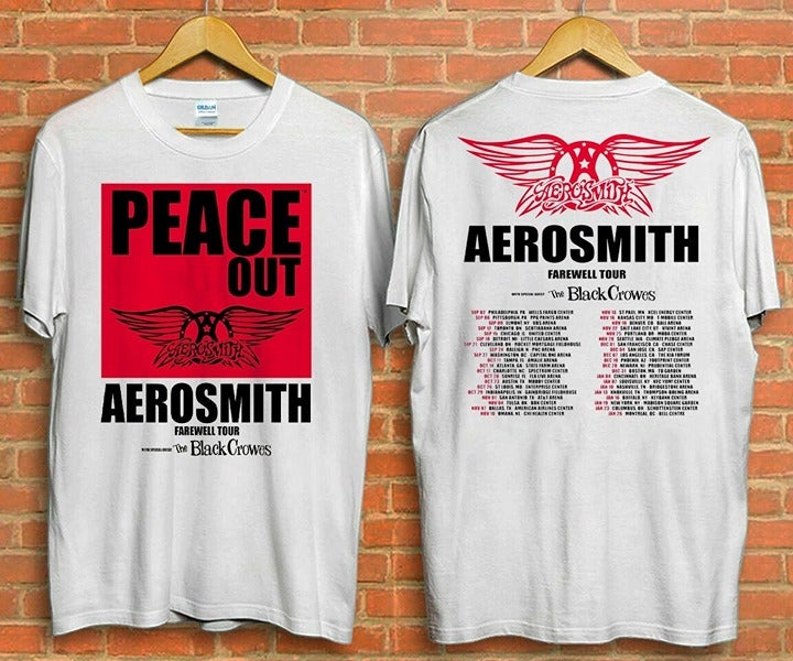 Aerosmith 2023 - 2024 Peace Out Farewell Tour with The Black Crowes T-Shirt 2023