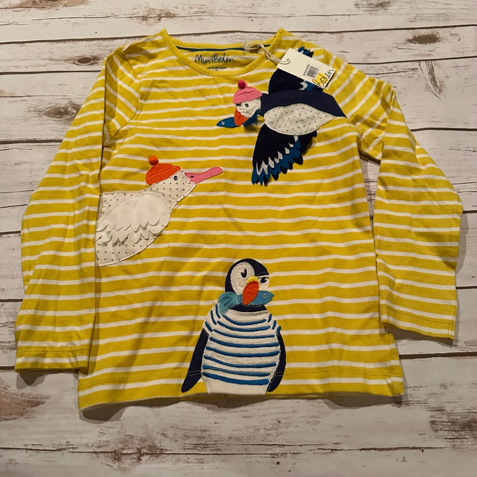 Mini Boden puffin shirt nwt