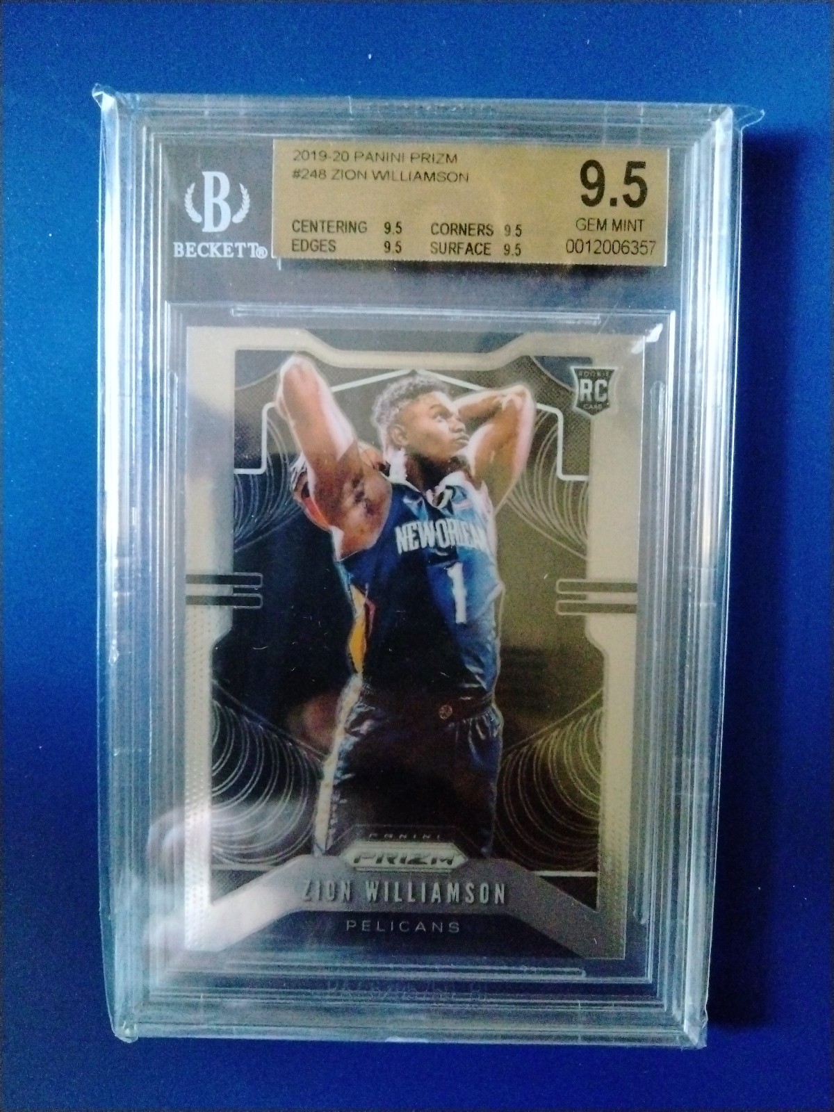 Zion Williamson prizm rc bgs 9.5