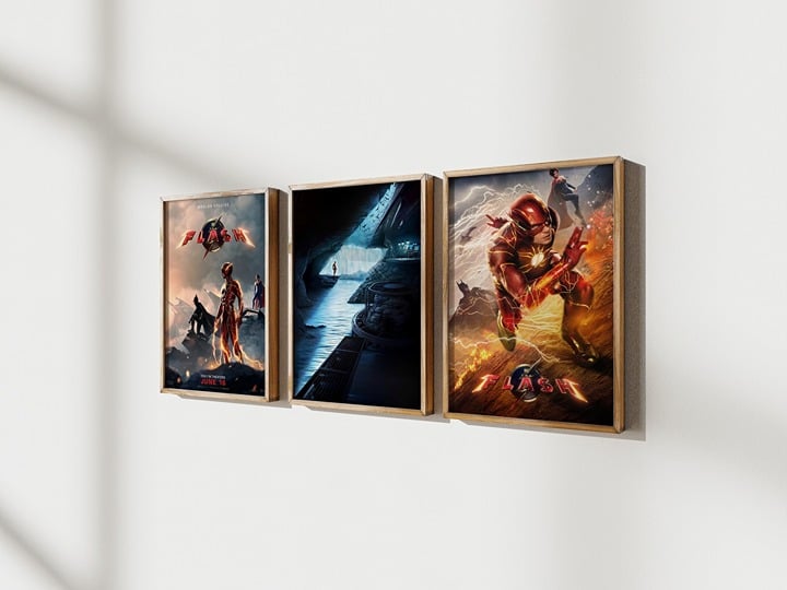 The Flash Poster Set of 3 Unframed Movie Posters, Wall Art Prints, New, Worlds C