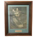 Antique PUSS IN BOOTS Lithograph Print Framed & Matted Frank Paton Cat Rare
