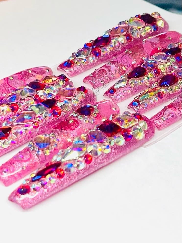 LARGE - XXXL 3X - VALENTINE ❤️ -Gel Press on Nails