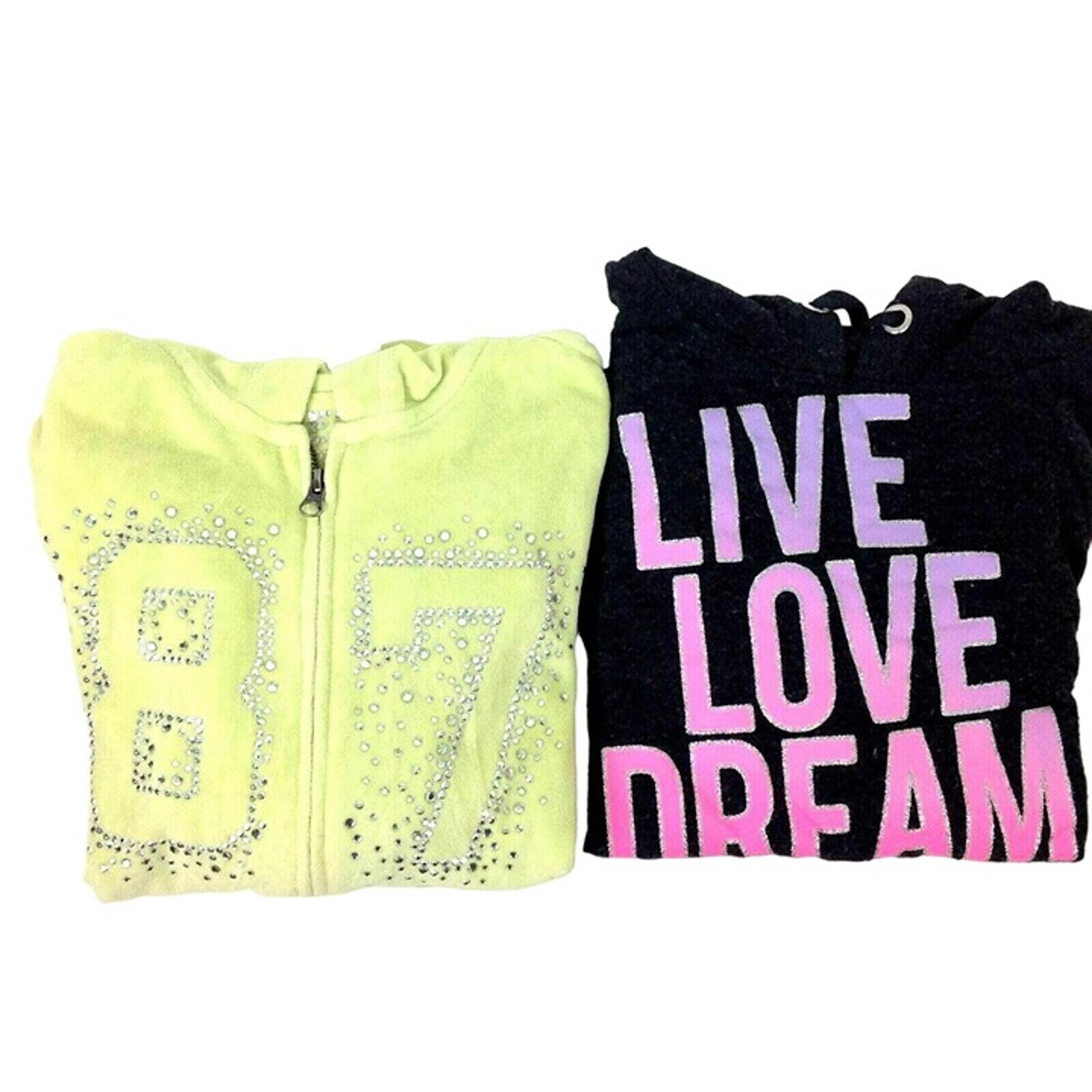 Aeropostale XS Live Love Dream Hoodie Full Zip Sweatshirt Juniors - Lot of 2