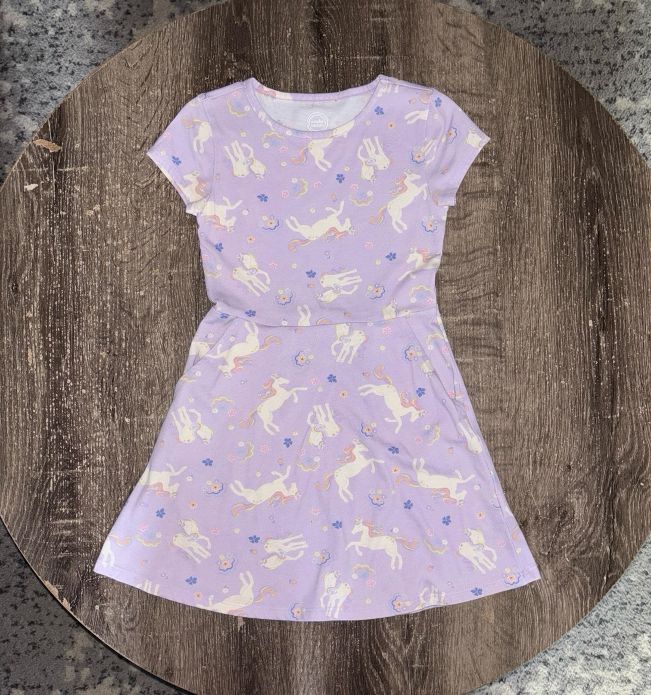 Wonder Nation Girl’s Unicorn Skater Dress