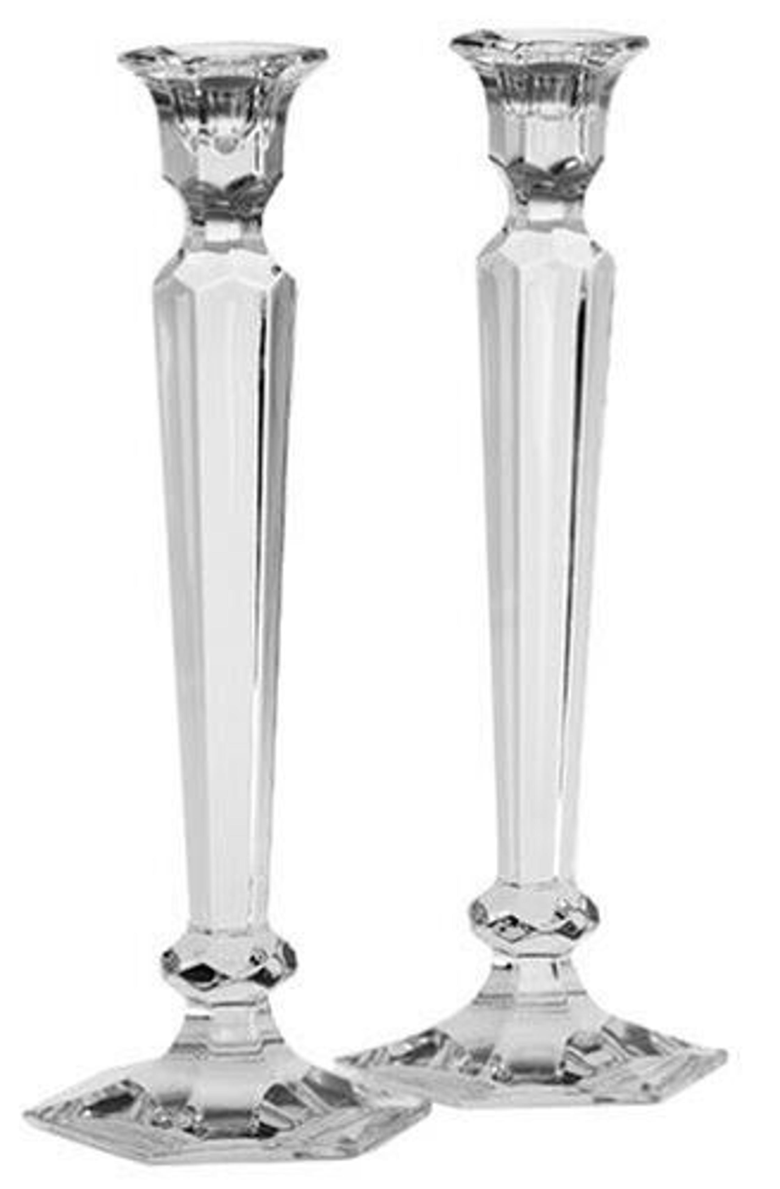 Miller Rogaska Summit Crystal Candlesticks Set of 2, 12" NEW IN THE BOX