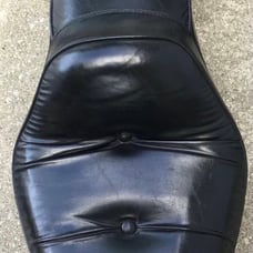 Harley Davidson Vintage Motorcycle Seat Black Leather Pin Cushion