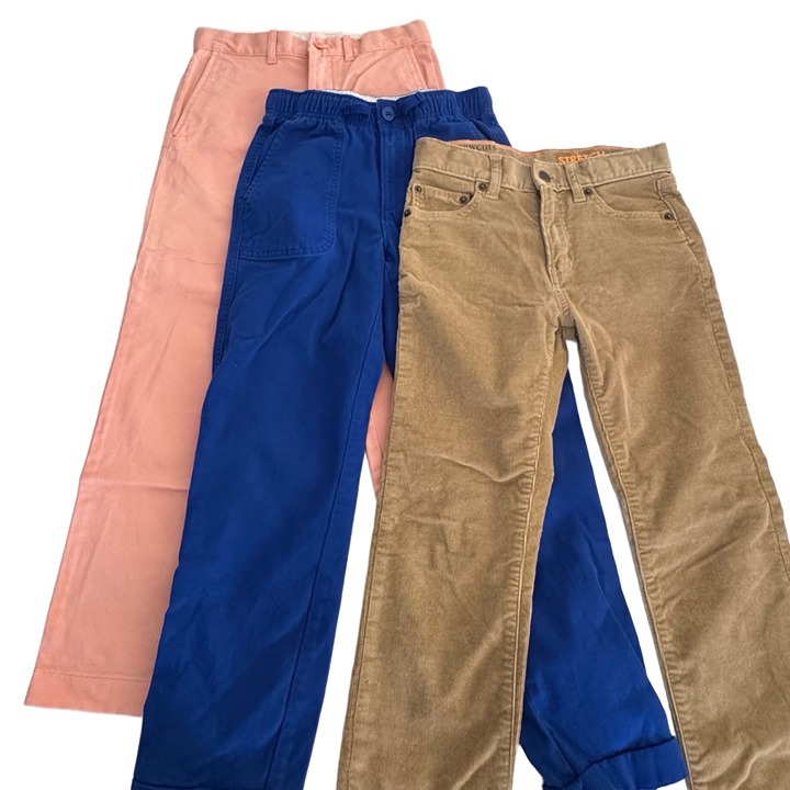 Crewcuts J.Crew Pants Lot Bundle Of 3 Boys Peach Blue Tan Corduroy Size 8