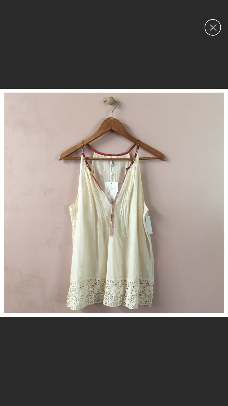 Joie Eniko O Embroidered Tank Top