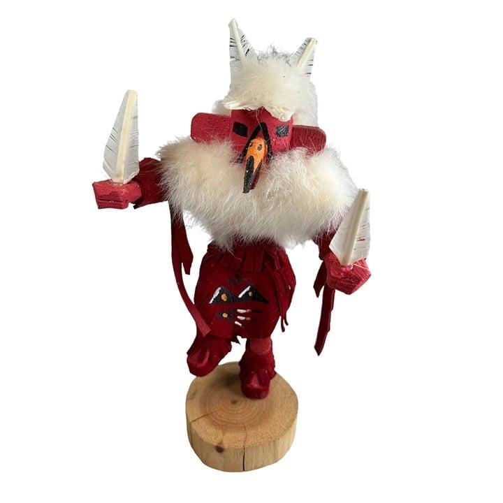 Handmade Red Tail Hawk Hopi Kachina Doll Signed Begey 403211 Katsina Vintage