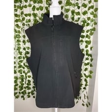Duluth Trading Co. Black Full-Zip Sleeveless Fleece Vest Size XL