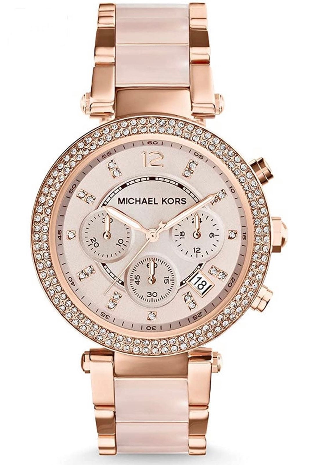 Michael Kors Stainless Steel Watch With Glitz Accents
