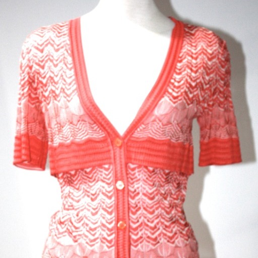 MISSONI Coral Lace Button Top Size M