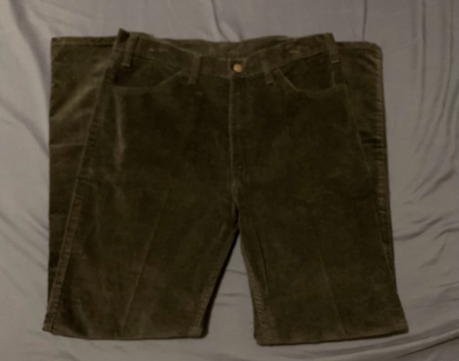 Vintage 1970’s 36X32 Levi Strauss Cotton Corduroy Black Pants Men’s Retro