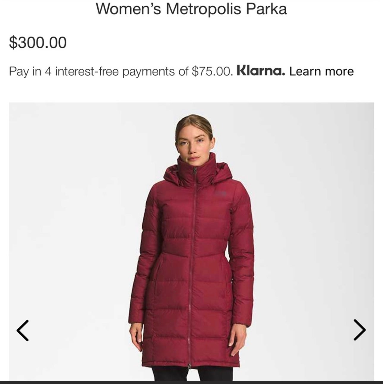 The North face Women’s Metropolis Parka
