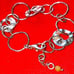 Vintage Silpada B1217 hammered sterling silver circle paper chain bracelet